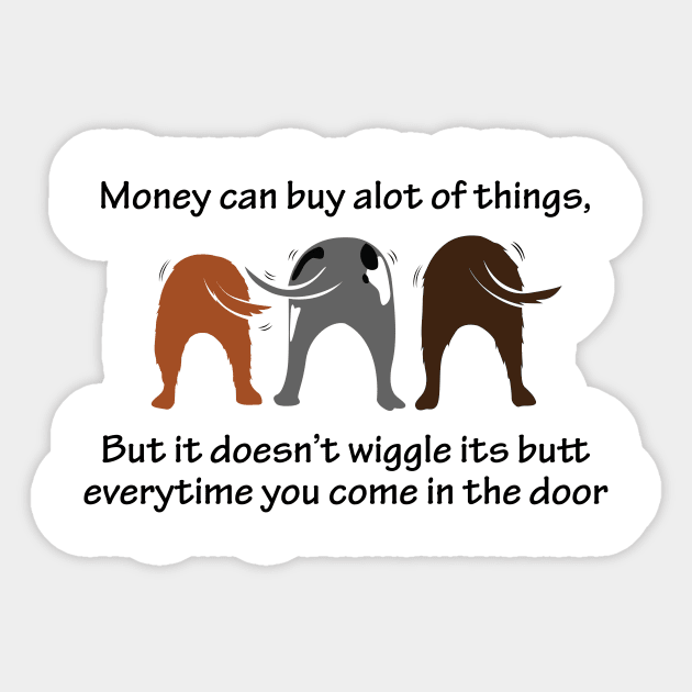 Wiggle But Dogs Sticker by SillyShirts